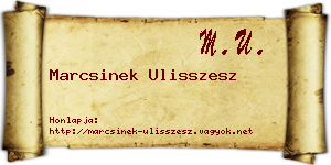 Marcsinek Ulisszesz névjegykártya
